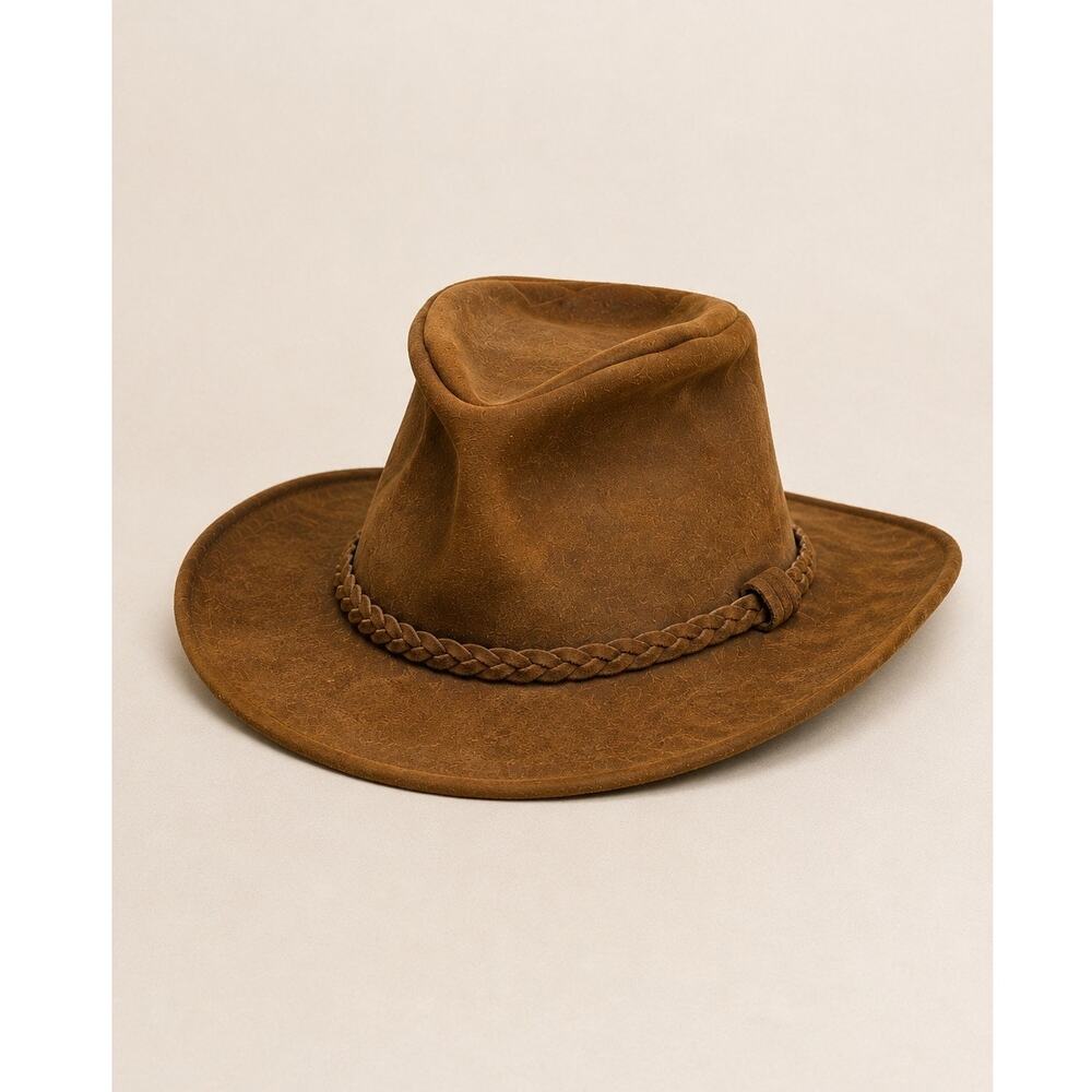 Minnetonka Genuine Leather Western Cowboy Hat – Medium
